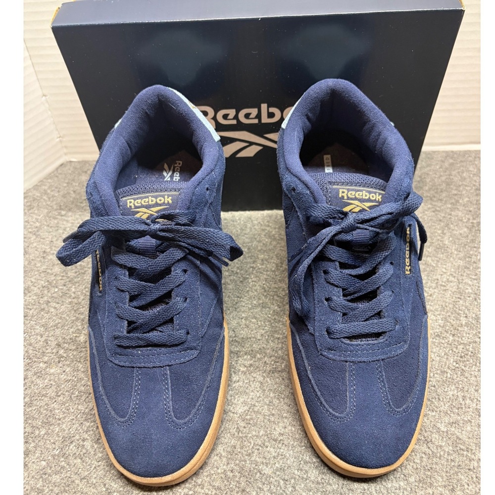 Reebok Club C 85 Navy Blue Suede Gum Sole Sneakers Womens 7.5 FFC0092429